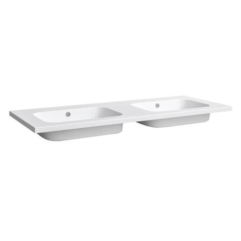Sani Royal Wastafel Mat Wit Mineraal Dubbelbak 120, Doe-het-zelf en Verbouw, Sanitair