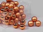 Kerstballen 3 cm. op draad copper combi glans /mat doos 72, Nieuw, Ophalen of Verzenden
