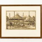Houtsnede van H. Ellens (1936), Antiek en Kunst, Kunst | Etsen en Gravures, Ophalen