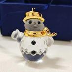 Swarovski - Beeldje, Christmas Ornament - Snowman - Gold -