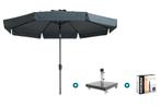 Madison Flores Luxe stokparasol Ø300 cm. - Grey + Granada, Tuin en Terras, Parasols, Verzenden, Nieuw, Parasolvoet, Kantelbaar