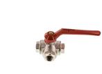G1/2 3-Weg T-boring Kogelkraan Messing PTFE/NBR 50 bar -, Verzenden, Nieuw