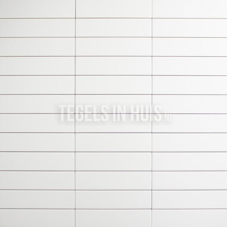 Wandtegel costa nova wit mat 5x20 ideaal voor visgraat, Doe-het-zelf en Verbouw, Tegels, Wandtegels, Nieuw, 10 m² of meer, Keramiek
