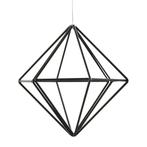 Zwarte Hangdecoratie Diamant Metaal 15cm, Verzenden, Nieuw