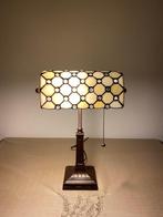 Tiffany Studio stijl Bureaulamp Banker Creme Pearl -