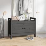 vidaXL Halbankje 80x40x60 cm massief grenenhout grijs, Huis en Inrichting, Banken | Voetenbanken en Poefen, Verzenden, Nieuw