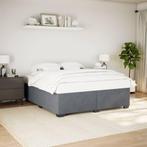 vidaXL Bedframe zonder matras 180x200 cm fluweel donkergrijs, Huis en Inrichting, Slaapkamer | Bedden, Eenpersoons, Verzenden