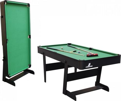 Cougar Hustle XL opklapbare Pooltafel in Zwart - 6ft. Poolbi, Sport en Fitness, Biljarten en Poolen, Ophalen of Verzenden