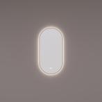 HIPP Design spiegel Ovaal-Recht Mat Zwart met Indirecte, Huis en Inrichting, Woonaccessoires | Spiegels, Ophalen of Verzenden