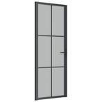Zwarte Design Binnendeur - Tweedekansje! Aluminium, Matglas, Minder dan 80 cm, Binnendeur, Nieuw, Ophalen of Verzenden