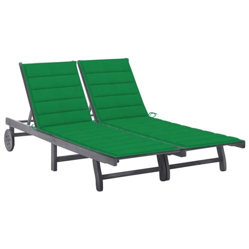 vidaXL Ligbed 2-persoons met kussens massief acaciahout, Tuin en Terras, Ligbedden, Nieuw, Verzenden