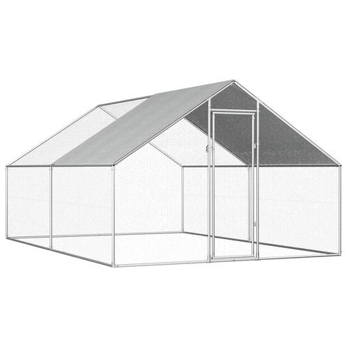 vidaXL Kippenhok 2,75x4x1,92 m gegalvaniseerd staal, Dieren en Toebehoren, Knaagdieren en Konijnen | Hokken en Kooien, Nieuw, Verzenden