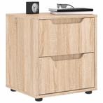 vidaXL Nachtkastje VISNES 45x40x50 cm spaanplaat sonoma, Verzenden, Nieuw, Hout