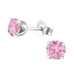 Fako Bijoux® - Oorbellen - 925 Zilver - Zirkonia - 5x5mm -, Verzenden, Nieuw