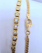 Ketting - 14 karaat Geel goud - 0.70ct. tw. Diamant, Sieraden, Tassen en Uiterlijk, Antieke sieraden