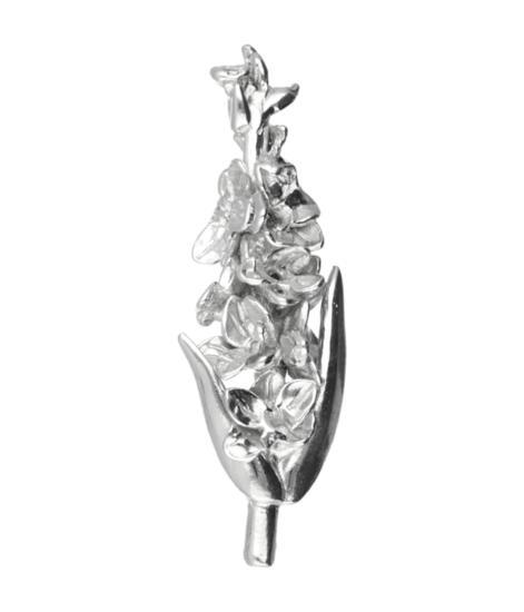 Zilveren Orchidee ketting hanger, Sieraden, Tassen en Uiterlijk, Kettinghangers, Verzenden
