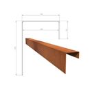 Cortenstaal u-profiel 230x10,4x15cm, Tuin en Terras, Overige materialen, Minder dan 25 cm, Border, Minder dan 25 cm