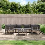 vidaXL 7-delige Loungeset met kussens poly rattan, Verzenden, Nieuw, Rotan, Loungeset