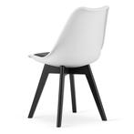 Moderne zwart-witte kuipstoelen set van 4 - design voor e..., Ophalen of Verzenden, Nieuw, Modern