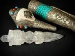 Boeddhistische objecten (4) - Been, Bergkristal, Brons,, Antiek en Kunst