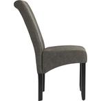 Eetkamerstoel, ergonomisch, massief hardhout - grijs gemarme, Huis en Inrichting, Stoelen, Verzenden, Nieuw