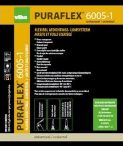Puraflex Puraflex 6005 1 290 ml, koker, transparant, Doe-het-zelf en Verbouw, Isolatie en Afdichting, Nieuw, Verzenden