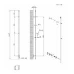 Elektrische Staafhanddoekradiator BWS Cyrus 60 Watt 150 cm, Ophalen of Verzenden, Nieuw