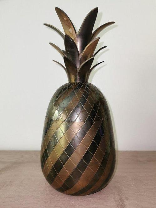 Ijsemmer - Messing - Ananas ijsbakje, Antiek en Kunst, Kunst | Designobjecten