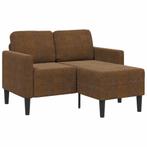 vidaXL 2-zitsbank met chaise longue L-vormig bruin 125 cm, Huis en Inrichting, Banken | Bankstellen, Verzenden, Nieuw, Tweepersoons