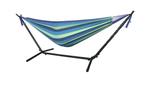 Hangmat - 2 persoons - 220x150 cm - blauw groen, Tuin en Terras, Hangmatten, Ophalen of Verzenden, Nieuw
