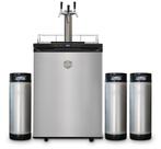 Keg King - Kegerator met 3 taps + 3X 19 Liter Keg, Ophalen of Verzenden, Nieuw, Overige typen