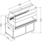 Gekoelde &amp; verwarmde vitrine toonbank en &amp;, Verzenden, Nieuw in verpakking