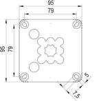 Wiska COMBI 407 Universeel kabeldoos + 3 wartels 95x95x60mm, Verzenden, Nieuw