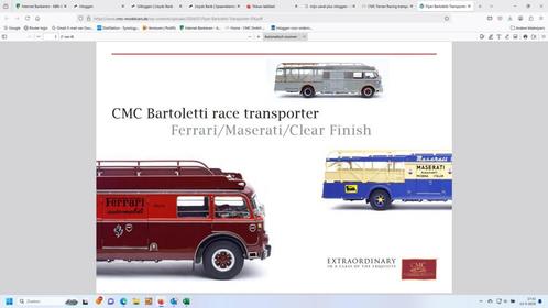 CMC Transporters Ferrari en Maserati plus lading, Hobby en Vrije tijd, Modelauto's | 1:18, Auto, Nieuw, Overige merken