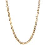 Gouden dubbele anker collier 51.5 cm 14 karaat, Sieraden, Tassen en Uiterlijk, Verzenden, Zo goed als nieuw, Goud, Goud