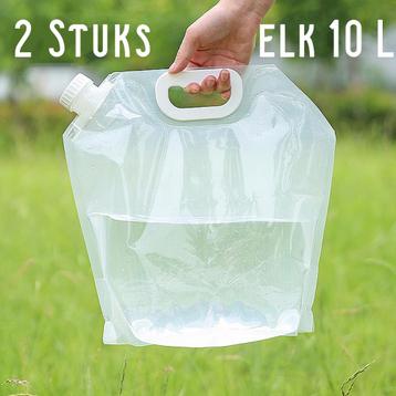 2 STUKS Opvouwbare Draagbare Waterzak - 10 Liter beschikbaar voor biedingen