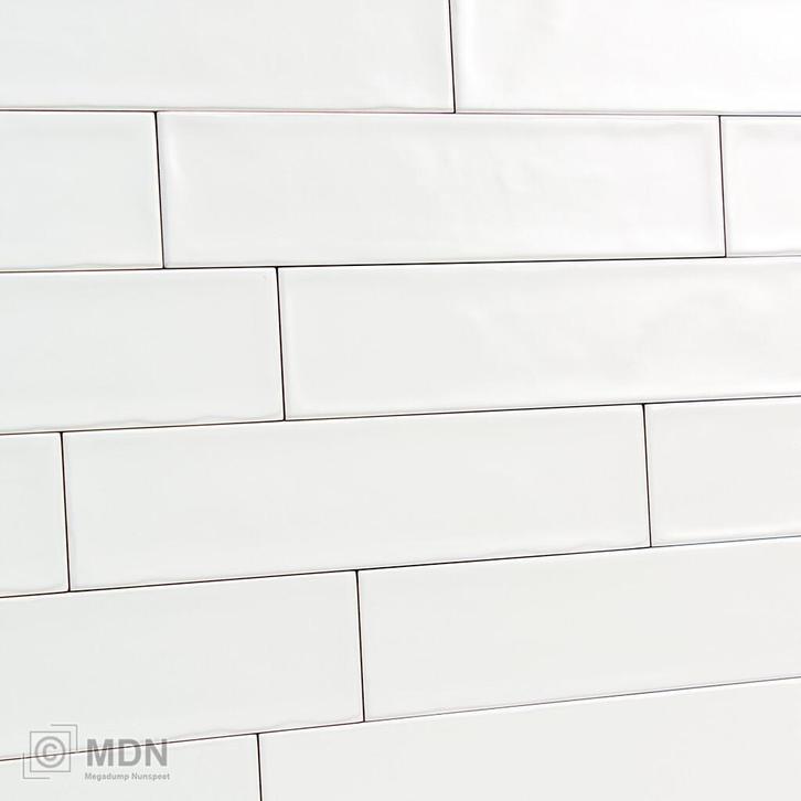 Handvorm tegels 7,5x30 cm mat wit, Doe-het-zelf en Verbouw, Tegels, Nieuw, Verzenden