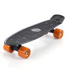 Skateboard Retro 57 cm Zwart-Oranje (Speelgoed, Recreatie)