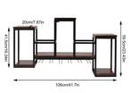 Wandrek Wijnrek – Hout en Metaal, Industrieel 106×20×55 cm, Verzenden, Nieuw