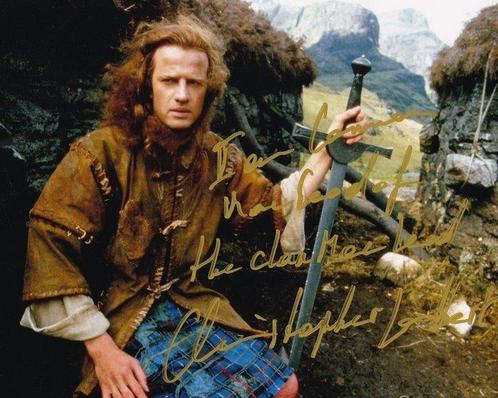 Highlander - Signed by Christopher Lambert (Connor MacLeod), Verzamelen, Film en Tv