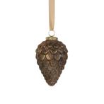 decoratie dennenappel antiek bruin 14cm, Verzenden, Nieuw