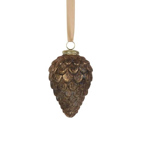 decoratie dennenappel antiek bruin 14cm, Huis en Inrichting, Woonaccessoires | Overige, Verzenden