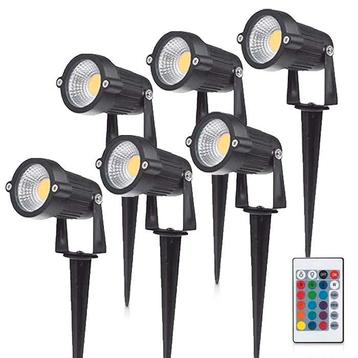 Set van 6 Tuinspots Burano | 6 watt | RGBW | IP65 | Mat zwar beschikbaar voor biedingen
