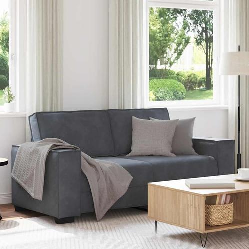 vidaXL Tweezitsbank 140 cm fluweel donkergrijs, Huis en Inrichting, Banken | Bankstellen, Nieuw, Stof, Tweepersoons, Verzenden