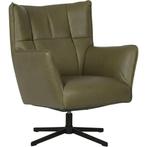 Leren draaifauteuil Lovely - Granada Moss (olijf/groen), Huis en Inrichting, Fauteuils, Nieuw, Ophalen of Verzenden, 75 tot 100 cm