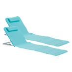 [en.casa] Strandmat Cellorigo met rugleuning set van 2 turqu, Verzenden, Nieuw