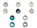 Online veiling: Kerstballen 'Glas' - Blauw - Set van 24