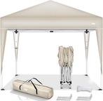 Partytent - opvouwbaar - 3x3 - Paviljoen - Crème - Tillvex®, Tuin en Terras, Verzenden, Nieuw