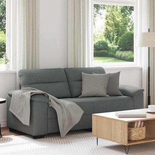 vidaXL 2-zitsbank 140 cm stof donkergrijs, Huis en Inrichting, Banken | Bankstellen, Nieuw, Stof, Tweepersoons, Verzenden