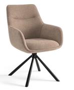 2dekans | Criks Design Eetkamerstoel Olivia Bruin – 53x66x87, Huis en Inrichting, Stoelen, Ophalen of Verzenden, Zo goed als nieuw